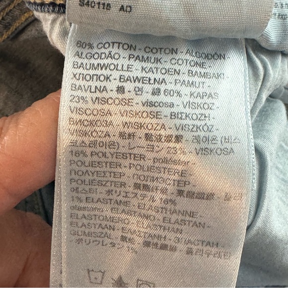 Women’s Levi’s Size 10 Blue 505 Straight Cotton/Viscose/Polyester/Elastane Jeans - Picture 8 of 9